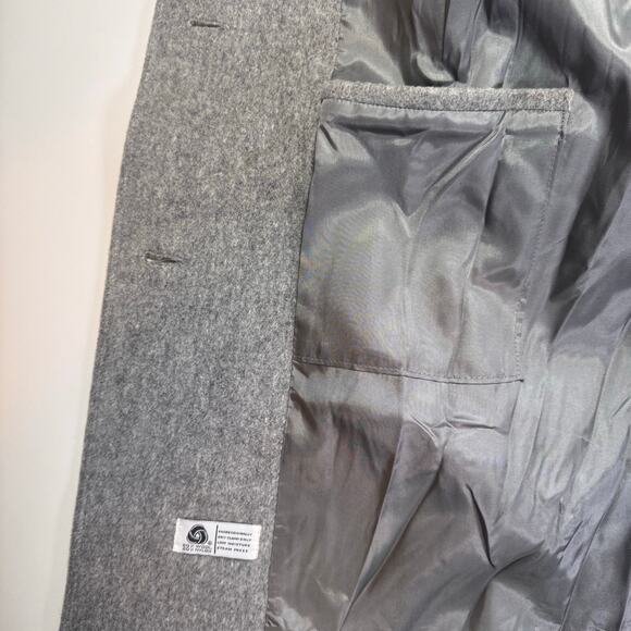 Vintage Alorna Women's Wool Gray Coat USA Made Minimalist Comfort Casual Office - Picture 8 of 10